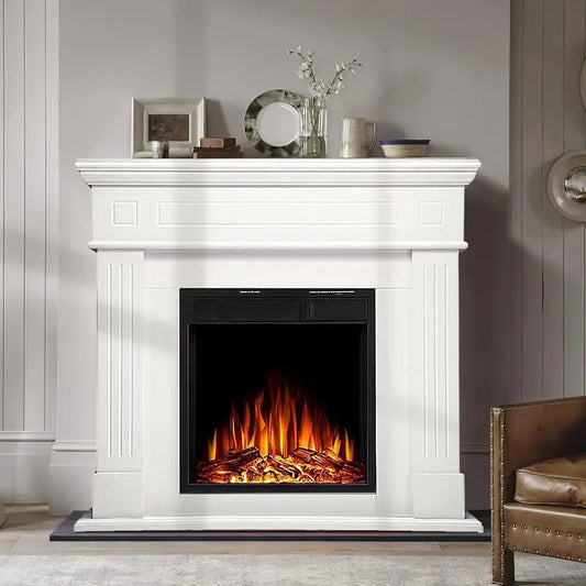 White Mantel Electric Fireplace - 43 inches